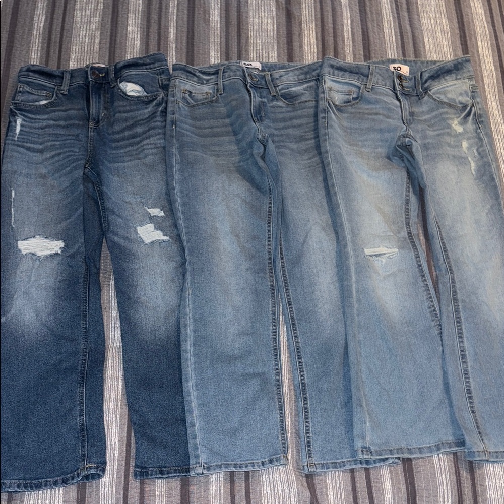 Like New 3 pairs of Set of size 10 Blue Jeans